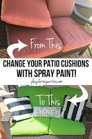 Yes I Actually Spray Painted My Patio Cushions Orc Week 5 Patio Furniture Cushions Patio Cushions Painting Patio Furniture
