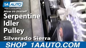 how to replace serpentine idler pulley 99 07 gmc sierra