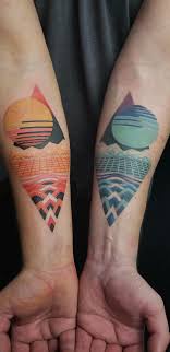 Wear them as a single design or create. Outrun Style Landscapes Done By J C Capila At The Fall Tattooing Vancouver Bc Tattooantra