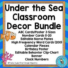 Plenty of under sea decorations to choose from. Under The Sea Classroom Theme Decor Bundle By First Grade Maestra