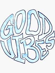 Good Vibes Blue Marbled Sticker By Claire Andrews In 2021 Hydroflask Stickers Tumblr Stickers Phone Stickers