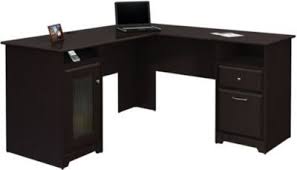 Bush Furniture Cabot L Shaped Desk Espresso Oak Wc31830 03k L Shaped Desk L Shaped Executive Desk Home Office Furniture