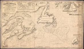 Details About 1848 Hobbs Blueback Nautical Map Of Newfoundland Nova Scotia Canada