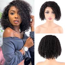 2020 popular 1 trends in hair extensions & wigs, toys & hobbies, novelty & special use, beauty & health with side part curly hair and 1. Amazon Com Blisshair Kinky Curly Human Hair Lace Closure Wig Side Part Brazilian Virgin Hair Wigs Deep Curly Gluess 4x4 Lace Front Wigs For Black Women Natural Color 16 Inch Beauty