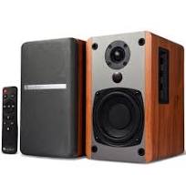 SINGING WOOD BT25 Powered Bluetooth Bookshelf Speakers, Subwoofer Output -  Hi-Fi Active 2.0 Stereo System with Optical/RCA Inputs & Bass/Treble ...