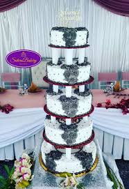 Kek perkahwinan 3 tingkat tema purple dan turqouis. Sutera Bakery Sungai Buloh Weddingmate My