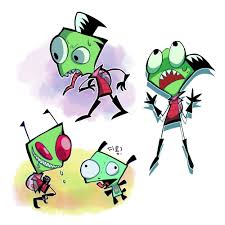 Invader Zim Zim Gir Fanart Invasor Zim Caricaturas I drew this one years ago in pencil. invader zim zim gir fanart invasor