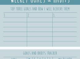Weekly Goals And Habits Tracker