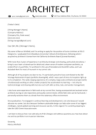 Architecture Cover Letter Example Resume Genius