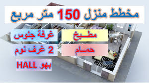مخطط منزل 150 متر من أجمل مخططات المنازل الحديثة Youtube
