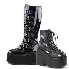 Martens 1460 vonda 8 eye floral leather boots 24722001 black. Goth Platform Heels Promotions