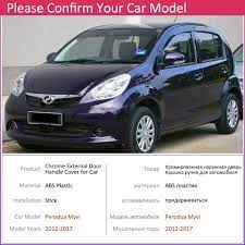 Enjoy 0% sst tax exemption on all perodua models and save more today! For Perodua Myvi M600 2012 2017 Chrome Exterior Door Handle Cover Car Accessories Stickers Trim Set Of 4door 2013 2014 2015 2016 Car Stickers Aliexpress