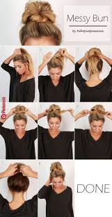 Cute messy space buns hairstyle for wavy hair. Messy Bun Tutorial Long Hair Novocom Top