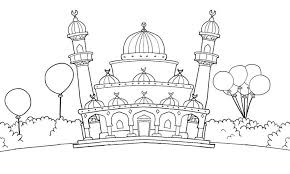 Desain eksterior mushola mungil ukuran 5 5 meter. 55 Sketsa Gambar Masjid Terbaik Terlengkap