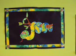 Naar Aanleiding Van Het Boek Wil Je Mijn Vriendje Zijn Van Eric Carle De Slang Gemaakt Door Cleo Nat Papier Met Ecoline Kleuren Eric Carle Vriendje Thema