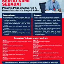 Selaras dengan sop pkp3.0, kitak digalakkan untuk meninggalkan kereta semasa servis di pusat servis kami. Temuduga Terbuka Perodua Pusat Servis Perodua Putatan Facebook