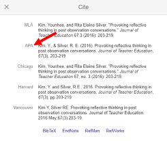 Check spelling or type a new query. Citation Feature In Google Scholar Apa 7th Edition Style Guide Libguides At National Institute Of Education