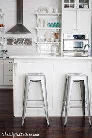 Black backed bar stool (set of 2) by stylewell (150) 39 in. New Barstools And A Big Announcement White Kitchen Bar Stools Kitchen Inspirations White Kitchen