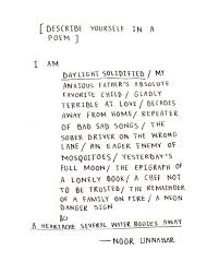 Describe Yourself In A Poem Poetry By Noor Unnahar Words Quotes Handwritten Writing Funny Inspirational Quotes Describe Yourself Quotes Poetry Inspiration