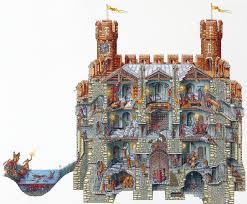 Incredible Cross Sections Gallery Ebaum S World Castle Illustration Castle Art Fantasy Castle