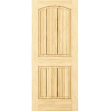 Kimberly Bay 28 In X 80 In Unfinished 2 Panel Arch Top V Groove Solid Core Pine Interior Door Slab Dpc2pavc2880 The Home Depot Doors Interior Pine Interior Doors Wood Doors Interior
