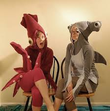 Squid And Hammerhead Couple Halloween Costumes For Adults Shark Costumes Shark Costume Kids
