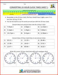 24 Hour Clock Conversion Worksheets 24 Hour Clock Worksheets 24 Hour Clock Clock Worksheets