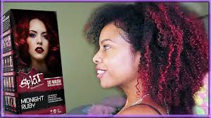 I did all my homework like research on how to do it. Dying My Hair Red Curly Natural Hair Splat Midnight Ruby Youtube