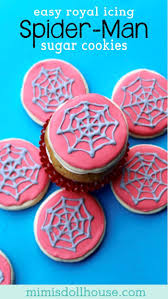 Easy Diy Spider Man Cookies Recipe Spiderman Cookies Royal Icing Easy Royal Icing Recipe