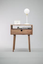 Mid Century Nachttisch Mit Schublade In Nussbaum Etsy