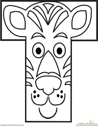 Letter t worksheets letter t practice worksheets for preschool: Kindergarten Animals Coloring Pages Printables Education Com