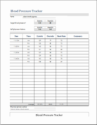 Blood Pressure Charting Template Awesome Blood Pressure