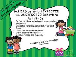Pragmatic Language Not Bad Behavior Expected And Unexpected Behaviors Language Activities Behavior Language