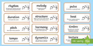 Try something like, for the next 30 seconds, stand up and move to another part of the room using a free flow and strong weight (both from the elements of dance). Music Elements Flash Cards Music Teaching Resources