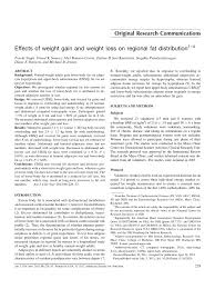 effects of weight gain and weight loss