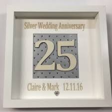Shop findgift for an impressive collection of unique gift ideas for your spouse including picture frames, anniversary. Silver Wedding Anniversary 25th Personalised Box Frame Picture Gift
