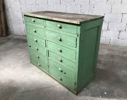 Disponible uniquement en vernis naturel. Ancien Petit Meuble De Metier 12 Tiroirs Patine D Origine