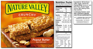 nature valley nutrition label