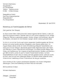 Muster Bewerbung Als Gartner