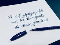 Le Pangramme, Idéal pour s'exercer à la Calligraphie
