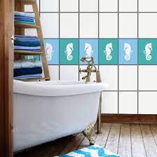 Günstig ohne billig zu wirken: Fliesendeko Seepferdchen Tolle Dekoration Fur Das Badezimmer Wall Art De