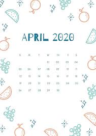 April 2020 Calendar Iphone Wallpaper Calendar Template Free Calendar Template Calendar Wallpaper