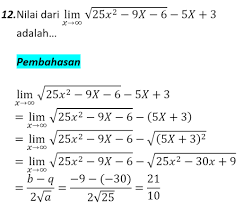Sehingga nilai dari limit fungsi pada soal dengan menggunakan metode numerik maupun faktorisasi adalah 8. Soal Dan Pembahasan Limit Fungsi Aljabar Terlengkap Soalskul