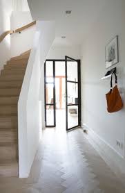 vissegraat modern barn house modern hallway home