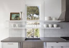 Shelves In Front Of Windows Kitchens Google Search Farmhouse Kitchen Design Kitchen Refurbishment Modern Farmhouse Kitchens