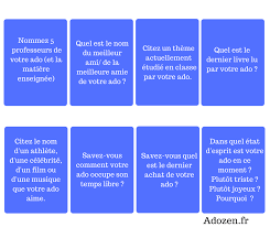 Jeu Des Questions A Se Poser Entre Parents Et Ados Pour Mieux Se Connaitre Ado Zen