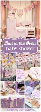 Baby Shower Bun In The Oven Catch My Party Baby Girl Shower Themes Baby Shower Baby Shower Themes
