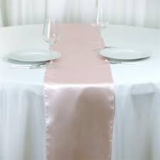 12 X108 Blush Rose Gold Satin Table Runner Table Runners Wedding Table Runners Round Table Decor