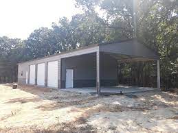 24 X 60 X 9 Vertical Roof Combo Unit Custom Metal Buildings Carport Sheds Agricultural Buildings