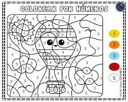 101 Fichas Para Trabajar Los Numeros Colorear Por Numeros Libro De Los Numeros Fichas